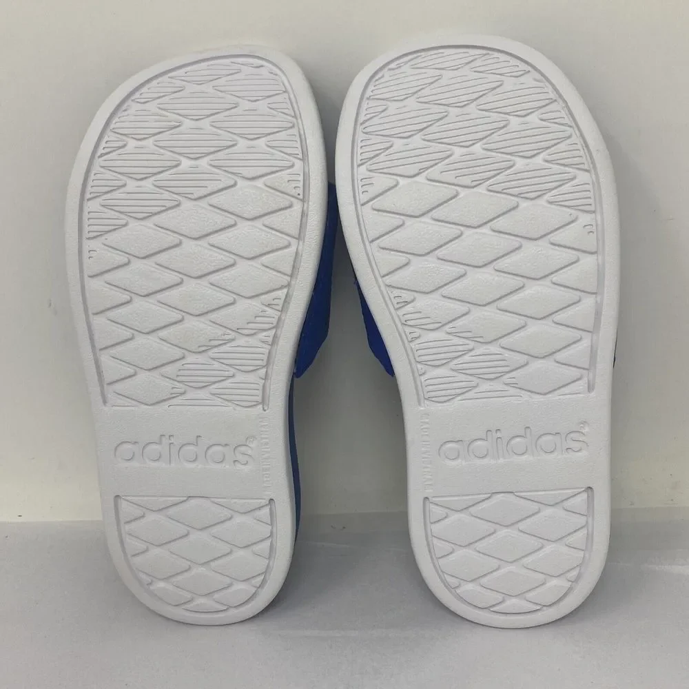 NEW Adidas Youth 11K Slide Sandals Royal Blue Red CP9373 Boys Girls Kids Adilete